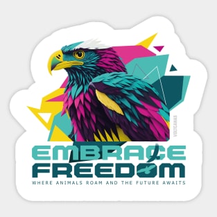 The eagle of freedom, t-shirt and accessories inspired by nature and adventure Sticker